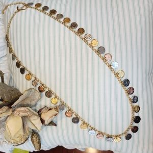 Kenneth J. Lane 36" Modern Silvertone, Goldtone and Copper Colored Disks